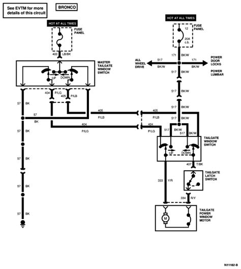 1994 ford bronco power distribution box|96 Ford Bronco wiring diagram.